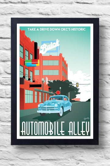 Automobile Alley Print || Greg White Illustrations